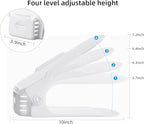 Shoe Slots Organizer, 36PCS Adjustable Double Layer Stack Shoe Rack, 50% Space-Saving Storage Rack Holder, White