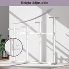 Retail Clothing Rack - for Hanging Clothes - Rolling Metal Garment Racks Heavy Duty, White Commercial Clothing Display Rack Stand with Wheels, Large Sturdy Garmet Racking (8 Arm,White)