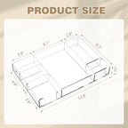 Acrylic Drawer Organizer Clear Desk Drawer Organizer Trays with Adjustable Compartments Desk Accessories for Office Stationery Makeup Silverware Bathroom(Adjustable)
