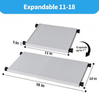 Adjustable Locker Organizer Shelf, 30LB Load-Bearing Metal Locker Shelf for Schools, Offices, Gyms, Locker Shelf Expandable to Fit Your Locker 11-18” (1, White)