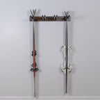 StoreYourBoard Tuscarora Ski and Snowboard Wood Rack | Holds 4 Pairs