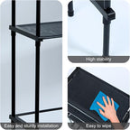 Black 3-Tier Bathroom Organizer - Freestanding Above Toilet Storage Rack, Space Saver for Home Bathroom