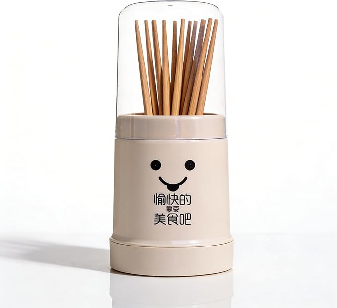 Cyrank Kitchen Utensil Holder, Chopsticks Holder Drying Rack with Lid and Removable Base Silverware Caddy Flatware Drying Rack Holder Utensil Caddy Cutlery Rack Cutlery Storage Organizer(Beige)