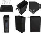 ZERO JET LAG 25 Inches Slim Laundry Storage Hamper - Large Rolling Clothes Hamper - Rolling Storage Bin - Tall Corner Basket - Clear Window Visible - Dirty Laundry Bin - (Black)
