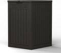 48 Gallon Resin Package Delivery Box - Rust & Moisture Resistant, Lockable, Waterproof Deck Box for Porches, Patios, Indoor & Outdoor Use (Blcak, 48 Gallon)