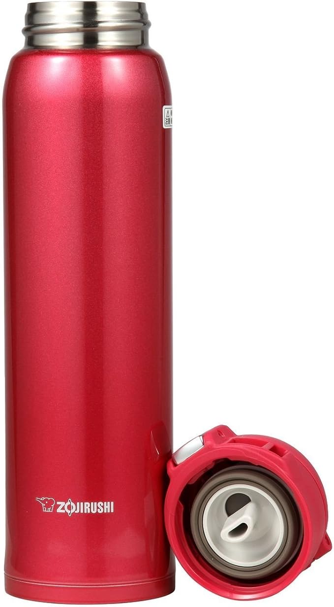 Zojirushi SM-SA60RW Stainless Steel Mug, 20-Ounce, Clear Red