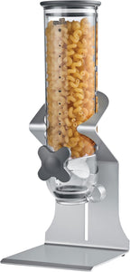 Zevro Indispensable SmartSpace Dry Food Dispenser, Single Control, Stainless Steel, Silver