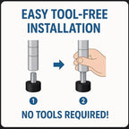 4-Pack Adjustable Feet for Wire Shelving Posts – Leveling Foot Set for Storage Racks – Threaded Base for Height Adjustment – Durable, Floor-Safe, Easy to Install Replacement Set