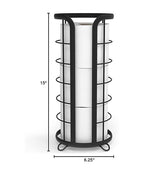 BROOKSTONE Toilet Paper Holder Stand Reserve - Free Standing Toilet Paper Stand with Storage that Holds Mega Rolls, Standing Bathroom Tissue Organizer, Bathroom Decor - Modern Storage Holder, Black