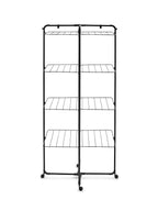 Brabantia HangOn Tower Clothes Drying Rack with Wheels | 98ft (30m) | Matt Black | Tall 3-Tier Indoor Clothes Airer with Adjustable Shelves for Towels, Folds Flat to Save Space | Fits 3 Full Loads