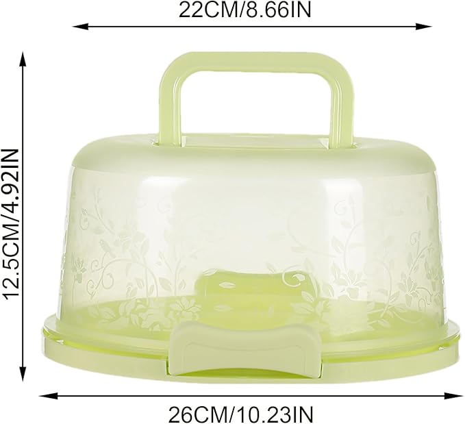 Cake Carrier, Cake Carrier With Lid And Handle, 10x8.6x4.9 Inches, Transparent Dome Reusable Airtight Box, Reusable, Portable, Microwaveable, Dishwasher Safe