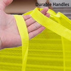 Larpur Pop Up Laundry Hamper, Collapsible Mesh Laundry Basket with Side Pocket, Foldable Clothes Hamper for Storage, Home, Dorm, Travel, Cruise, Yellow