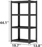 4-Tier Metal Garage Shelving Heavy Duty Adjustable Storage Shelves 2000lbs Capacity Steel Shelving Units Tool Rack Corner Shelf for Heavy Equipment and Tools (19.7" W × 13.8" D × 44.1" H)