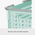 Like-it │SCB-5 │Daily use inside or outside. Movable handles make it easy to carry around. | Portable large basket for kitchen, laundry and kids room. | 18.7 x 12.2 x 15.47" | Mint blue | 10.57 gal