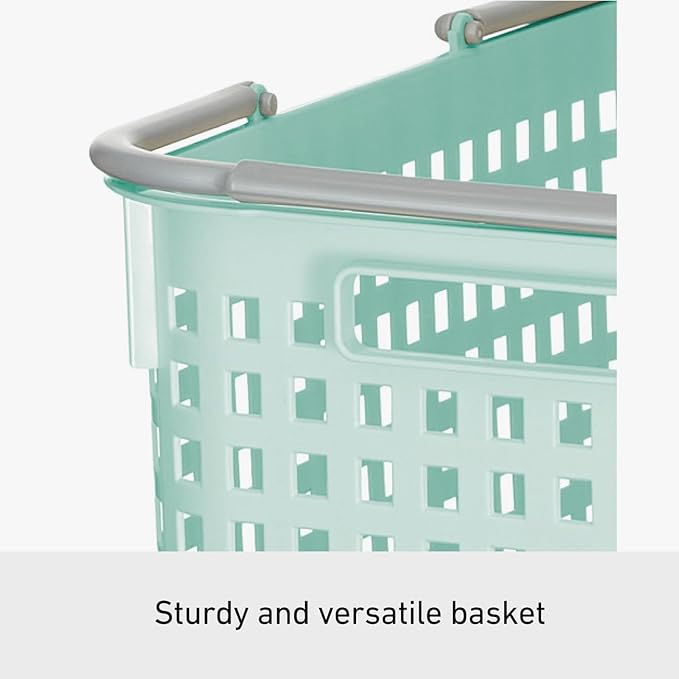 Like-it │SCB-5 │Daily use inside or outside. Movable handles make it easy to carry around. | Portable large basket for kitchen, laundry and kids room. | 18.7 x 12.2 x 15.47" | Mint blue | 10.57 gal