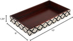 Handicrafts Home 10x6 Black Small Bathroom Tray, Vanity Organizer for Perfume & Cosmetics, Kitchen Counter, Bathroom Tray, Guest Towel Holder, Decorative Napkin Holder, Bathroom Countertop Storage