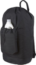Seiritex Laundry Backpack Bag, Dirty Clothes Travel Laundry Bag with Shoulder Straps for College Dorm Room (Black)