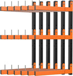 Lumber Storage Rack,Upgrade Folding Lumber Rack Wall Mount, Heavy Duty Metal 9 Level Wood Storage Rack for Garage