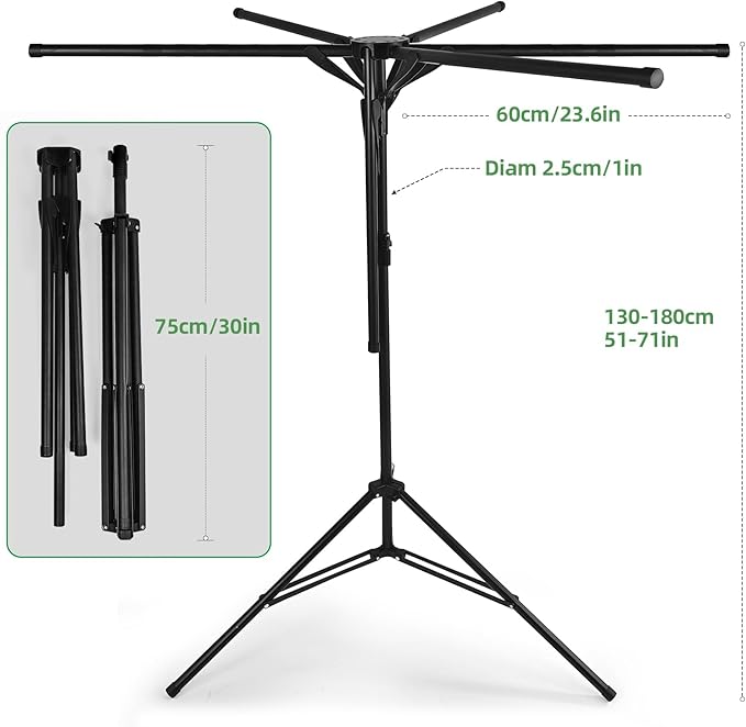 CozyNova Pool Towel Rack Outdoor – Adjustable 51-71 Inch Freestanding Pool Float Storage Rack with 6 Foldable Arms, for Towels & Swim Gear