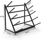 Metal Snowboard Storage Rack - Triangle Freestanding Ski Organizer for Garage & Home Gym, Multi-Layer Holder (4/5/6 Layers) for Efficient Equipment Storage