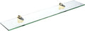 Spancraft Glass H-10x48-Brass Heron Glass Shelf, Brass, 10" x 48"