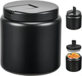 26oz Kids Jar for Hot Food, Insulated Vacuum Food Jar with Buckle Lid, Stainless Steel Wide Mouth Leak Proof Insulated Lunch Container for School Picnic Travel, Black