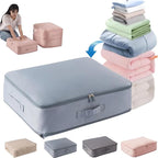 Space Saving Self Compression Organizer, 2025 New Ultra Space Saving Self Compression Organizer, Heavy Duty Moving Bags, Storage Tote for Space Saving (Blue, Large)