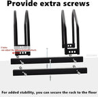 WALMANN 2 Bikes Floor Bike Stand, Bike Parking Rack Garage Bike Storage Stand Indoor/Outdoor 22-28" Wheel Stand, Max. Tire Width 2.1"