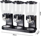 SOONHUA Cereal Dispenser for Countertop, 6L Large Capacity Cereal Container Storage, 67.6oz/2L Canisters Dry Food Dispenser for Nuts, Grain, Oatmeal, Candies, Snacks Home Office Restaurant Decor