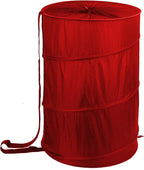BATTOO Collapsible Laundry Baskets- Foldable Hamper for Laundry Extra Large Pop Up Laundry Hamper 107L with Long Straps Drawstring Clothes Hamper for Bathroom, Campout, Dorm or Travel Red