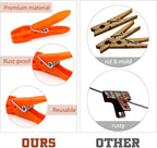 NZKNP 48Pcs Plastic Clothes Pins Heavy Duty, Laundry Clips for Drying Clothes, Beach Towel Clips