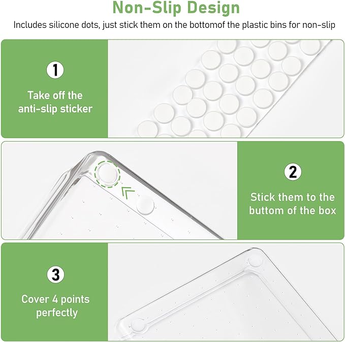 8 PCS Clear Plastic Drawer Organizer Tray, Acrylic Vanity Bathroom Drawer Organizers Trays, Desk Drawer Organizer Bins for Cosmetic, Makeup, Kitchen, Office, Junk Drawer Divider Organization