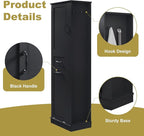 Tall Laundry Cabinet with Tilt Out Hamper, Wood Bathroom Storage Cabinet with Door,Drawer and Adjustable Shelves Freestanding (Black)