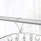 Toplife Clothes Hanger with 10 Clips, Stainless Steel, Windproof, for Drying Socks, Bras, Underwears, Baby Clothes, Hats, Scarfs, Towels, Pants and Gloves, Set of 4 (Outdoors)
