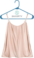 Sharpty Plastic Hangers Clothes Hangers for Clothing, Closet, Coats & Shirts - Durable & Space Saving - for Everyday Standard Use, Room Essentials & Basics - 60 Pack - Blue