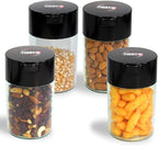 Tightvac - 1 oz to 6 ounce Vacuum Sealed Storage Container - Dark Blue Cap & Clear Body