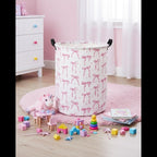 Baby Laundry Basket Kids Hamper Toy Storage Bin for Boys Room Decor Baby Nursery Hamper Gift Baskets for Bedroom Bathroom(Dot Bowknot)