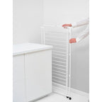 Brabantia HangOn Tower Clothes Drying Rack with Wheels | 76ft (23m) | White | Tall 3-Tier Indoor Clothes Airer with Adjustable Shelves for Towels, Folds Flat to Save Space | Fits 2+ Full Loads