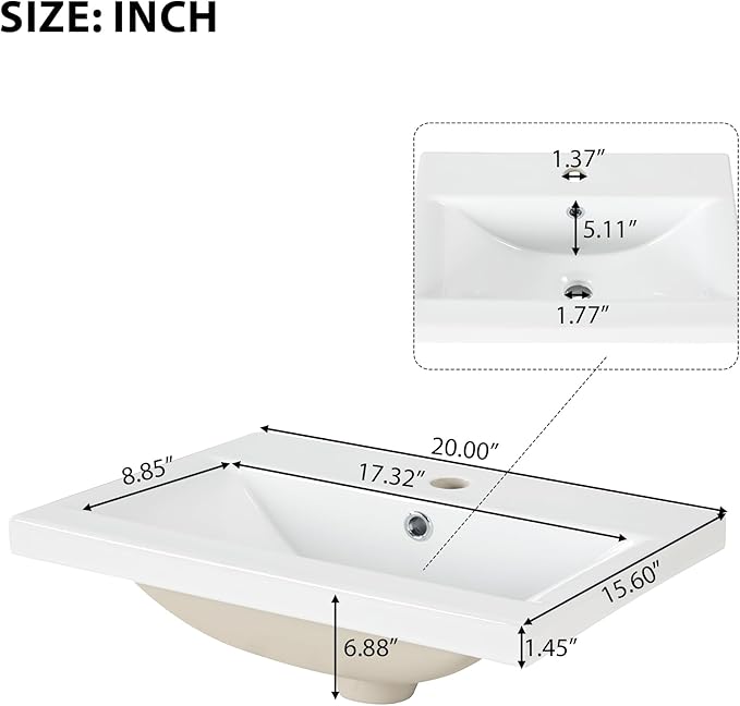 20" Small Bathroom Vanity with Sink and Glass Door,Storage Shelf & Toilet Paper Holder,Solid Wood & MDF Modern Single Bathroom Sink Cabinet with Glass Door Freestanding,Black