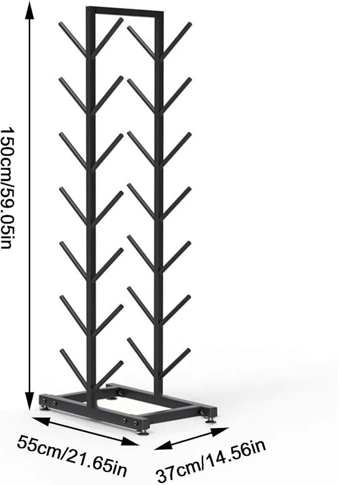 7-Tiers Skateboard Racks, Free Standing Metal Snowboard Ski Storage Racks, Home Gym Organize Holder for Deck Longboard, Space Saving(Black, 7-Tier)