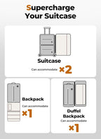 Vacuum Bags for Travel with Pump, Reusable Space Saver Bag, IP67 Waterproof Vacuum Packing Cubes for Travel Suitcases and Backpack (1PC + PUMP)