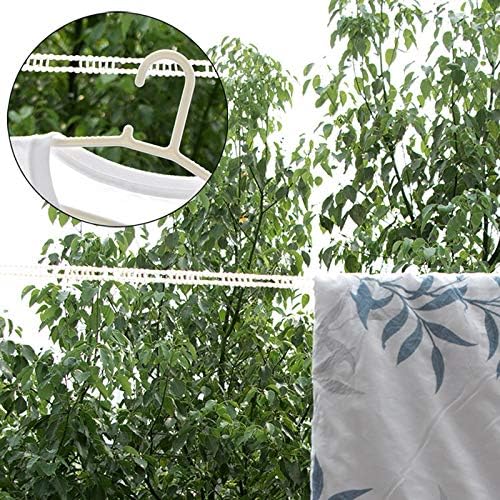 Clothesline 5m 1.64ft Length 2 Pack Camping Red White Clothes Drying Rope Portable Windproof Travel for Indoor Outdoor Laundry