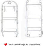 Towel Racks for Bathroom Wall Mounted Metal Wine Rack Towel Shelf Towel Holder for Bath White
