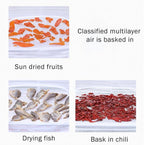 Herb Drying Rack, 3 Layer Foldable Hanging Mesh Net with Zipper, Collapsible Food Drying Fish Hanging Basket Dryer Net for Buds, Fruits, Vegetables, Herbs, Fish, Clothes, Doll(Size:M)