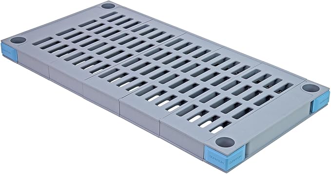 Quantum Storage Systems QP2460VS Millenia Shelf, 60" W x 24" D, 1000 lbs Capacity, Polypropylene, Gray, NSF