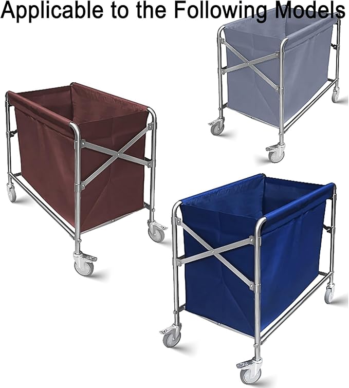 Laundry Cart with Wheels Replacement Bag, Waterproof and Removable Oxford Cloth Liner for Rolling Laundry Basket & Folding Basket Trolley(Blue,77x60x44cm/30x24x17in)