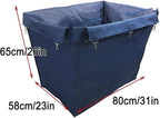 Commercial Rolling Laundry Basket Replacement Bag, Waterproof Oxford Cloth Cleaning Cart Liner for Utility Cart & Cleaning Cart(Blue)