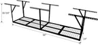 Overhead Garage Storage Rack, Heavy Duty Metal Ceiling Storage System, Adjustable 22"-40" Dropdown, 400/600 LBS Capacity, Maximize Vertical Storage for Garage/Workshop, (Black, 2x8FT)