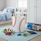 Baby Laundry Basket Baby Nursery Hamper Kids Laundry Basket Toy Storage Bin for Boys Room Decor Gift Baskets for Bedroom Bathroom(Baseball)
