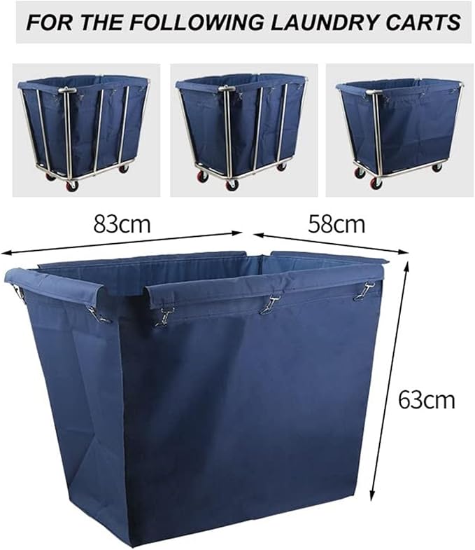 Laundry Cart Replacement Liner Bag - Large Capacity Waterproof Oxford Cloth Storage Bag for Rolling Laundry Baskets, Ideal for Laundry, Hotels, and Cleaning